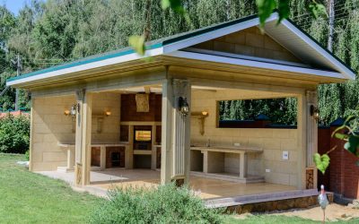 Cocina de verano en el campo