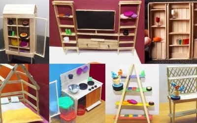 Muebles de casa de muñecas de bricolaje