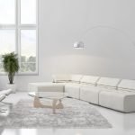 Piso blanco en la sala de estar