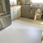 Piso en gelatina en la cocina