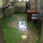 Piso a granel con un patrón