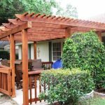 Toldo de vigas de madera
