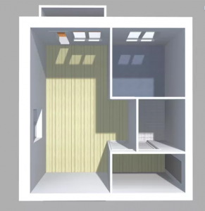 Reurbanización de Jruschov de una habitación
