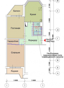Dormitorio detrás de la sala de estar