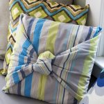 Funda de almohada decorativa atada