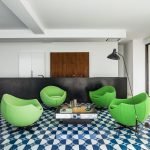 Sala de estar al estilo del arte pop.