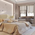 Foto de dormitorio interior beige