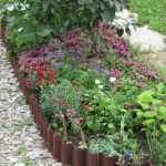 Camas de plastico con flores