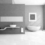 Interior de baño gris