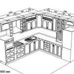 Plan de cocina de esquina