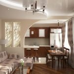 Cocina en Jruschov en colores pastel