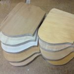 Cortar inserciones de madera contrachapada