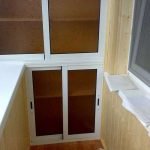 Armarios con puertas de vidrio.