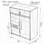 Gabinete de dibujo con dimensiones 1