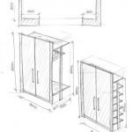 Dibujo de gabinete con dimensiones 2