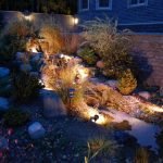 Iluminación del macizo de flores