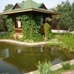 Gazebo junto al estanque