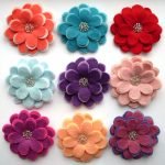 Flores hechas de fieltro