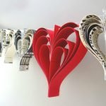 Volumen corazones para una guirnalda
