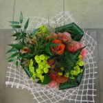 Cuadrícula floral para la decoración de un ramo