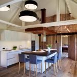 Cocina de isla estilo loft