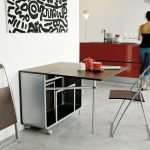 Muebles rojos en la cocina