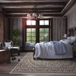 Diseño interior de un dormitorio con tablilla