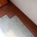 Decoración de balcón de parquet