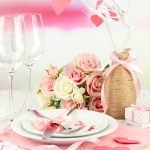 Mesa con rosas