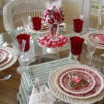 Decoración de la mesa del día de san valentín