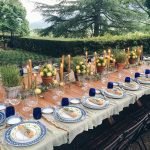 Decoración de mesa en la naturaleza