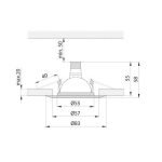 Dimensiones de la lámpara LED
