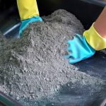 Preparación de mortero seco.