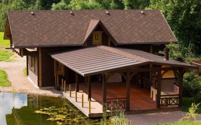 Casa de baños con terraza: opciones de proyectos
