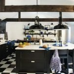 Cocina con vigas