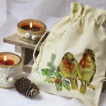 Bolso de tela en tecno decoupage