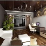 Sofá blanco en el salón interior