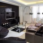 Apartamento de una habitación en un estilo moderno.