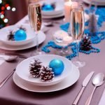 Decoración de mesa de año nuevo