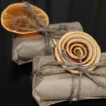 Envoltura de regalos ralladura de naranja
