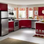 Cocina de color rojo brillante