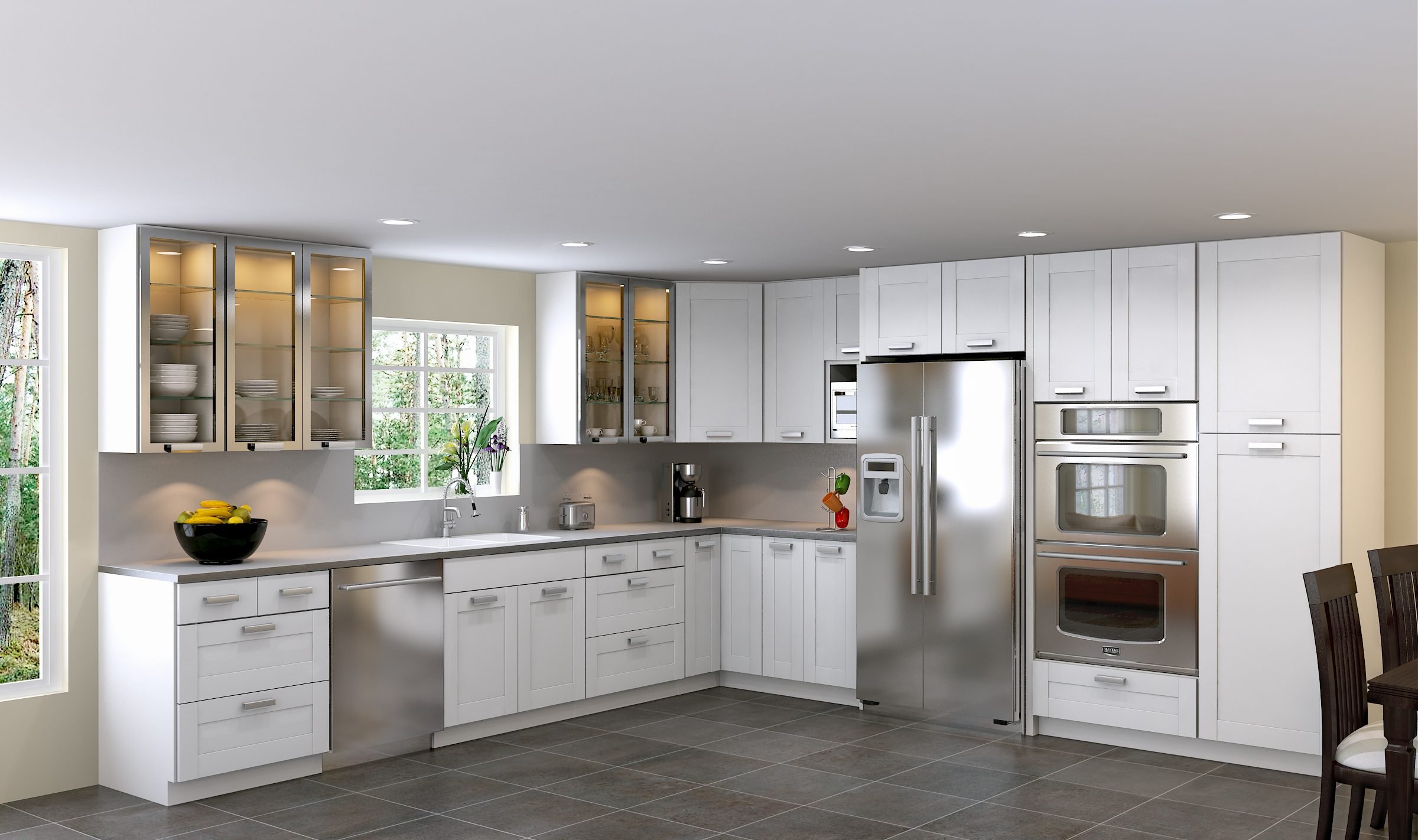 cocina en forma de l