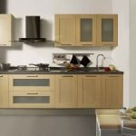 Cocina beige en el interior.