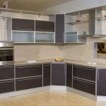 Fachadas de cocina en marco de aluminio.