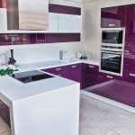 El esquema de colores en la cocina.