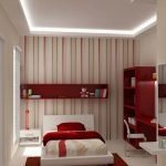 Muebles rojos en el dormitorio