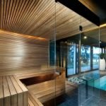 Sala de vapor con piscina