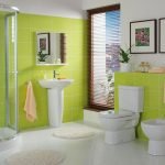 El diseño de la bañera verde.