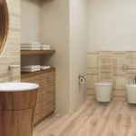 Diseño de baño de madera