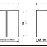 Dibujo del gabinete del fregadero